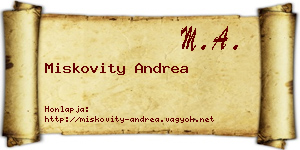 Miskovity Andrea névjegykártya